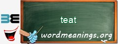 WordMeaning blackboard for teat